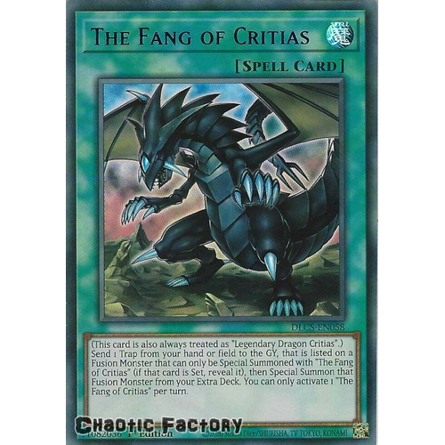 DLCS-EN058 The Fang of Critias BLUE Ultra Rare 1st Edition NM