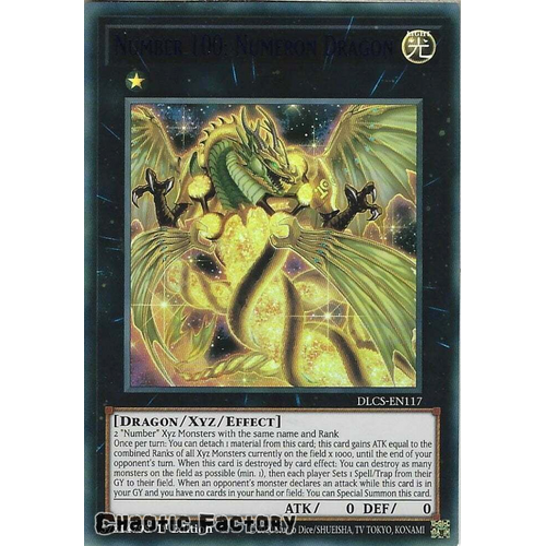 DLCS-EN117 Number 100: Numeron Dragon BLUE Ultra Rare 1st Edition NM