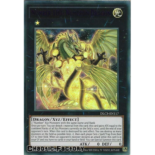 DLCS-EN117 Number 100: Numeron Dragon PURPLE Ultra Rare 1st Edition NM