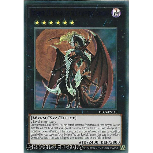 DLCS-EN118 Number 24: Dragulas the Vampiric Dragon BLUE Ultra Rare 1st Edition NM