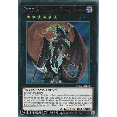 DLCS-EN118 Number 24: Dragulas the Vampiric Dragon Ultra Rare 1st Edition NM