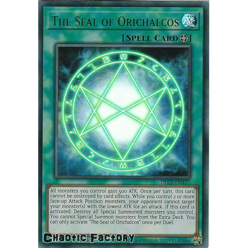 DLCS-EN137 The Seal of Orichalcos GREEN Ultra Rare 1st Edition NM