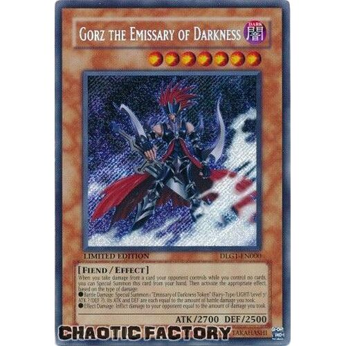 DLG1-EN000 Gorz The Emissary Of Darkness Secret Rare LIMITED EDITION NM