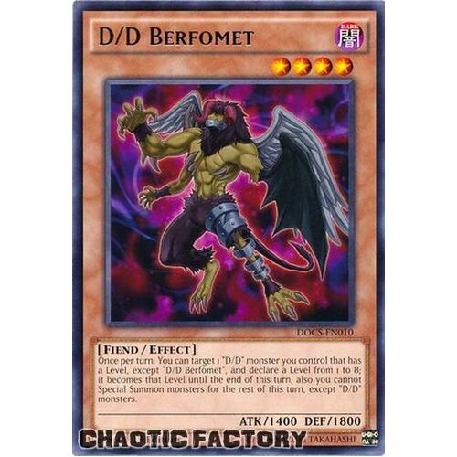 DOCS-EN010 D/D Berformet Rare 1st Edition NM