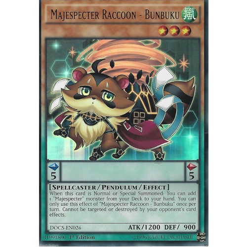 DOCS-EN026 Majespecter Raccoon - Bunbuku 1st edition Ultra rare nm