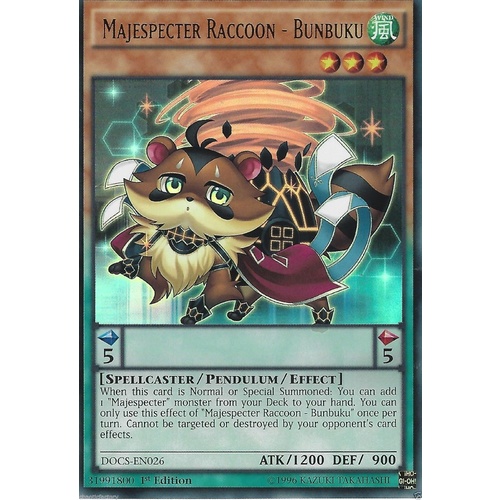 DOCS-EN026 Majespector Raccoon - Bunbuku 1st edition Ultra rare nm