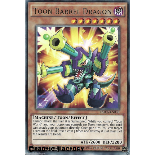 Yugioh toon Barrel Dragon - DOCS-EN038 - Rare - UNL Edition 