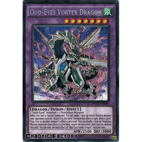 Odd-Eyes Vortex Dragon - DOCS-EN045 - Secret Rare 1st Edition LP