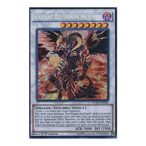 Scarlight Red Dragon Archfiend - DOCS-EN046 - Secret Rare 1st Edition  NM