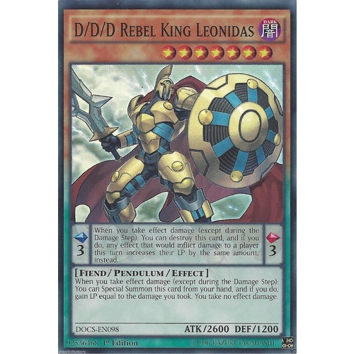 D/D/D Rebel King Leonidas - DOCS-EN098 SUPER RARE 1ST EDITION NM