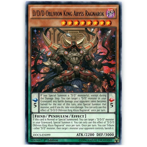 DOCS-EN099 D/D/D Oblivion King Abyss Ragnarok 1st Edition Rare NM