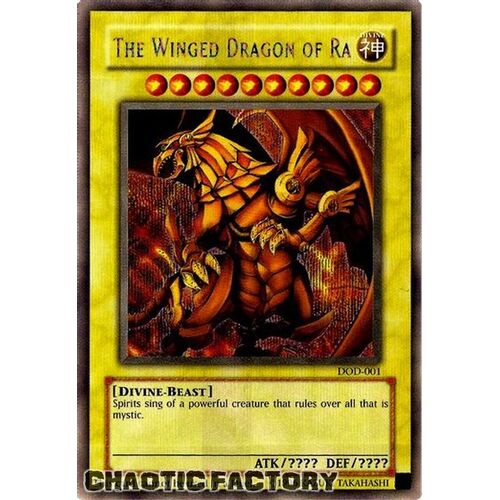 The Winged Dragon of Ra - DOD-001 - Secret Rare NM