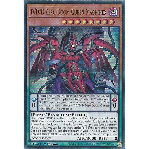 DOOD-EN003 D/D/D Zero Doom Queen Machinex Ultra Rare 1st Edition NM