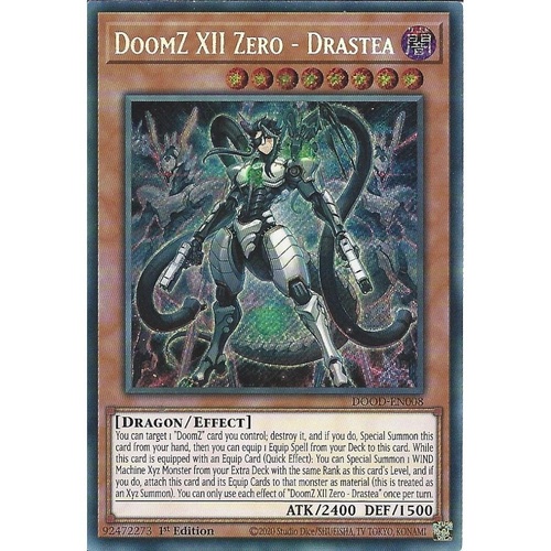 DOOD-EN008 DoomZ XII Zero - Drastea Secret Rare 1st Edition NM