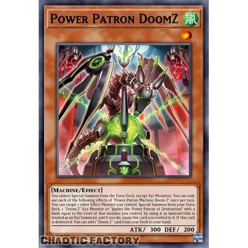 DOOD-EN011 Power Patron DoomZ Super Rare 1st Edition NM