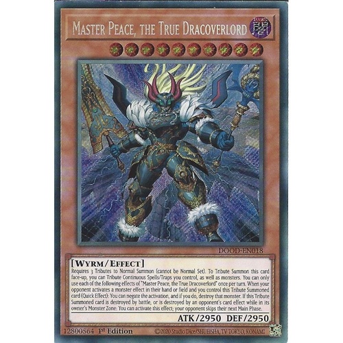 DOOD-EN018 Master Peace, the True Dracoverlord Secret Rare 1st Edition NM
