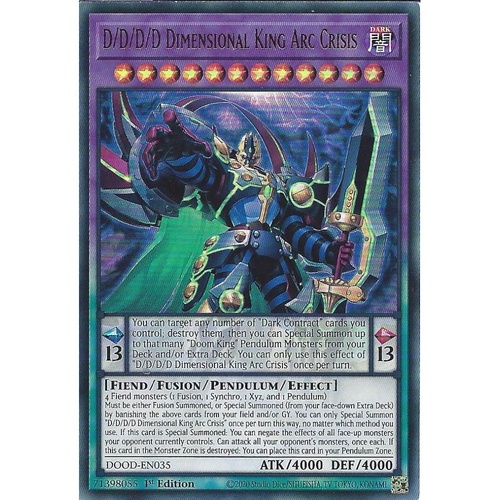 DOOD-EN035 D/D/D/D Dimensional King Arc Crisis Ultra Rare 1st Edition NM