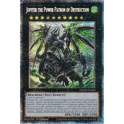 DOOD-EN044 Jupiter the Power Patron of Destruction Starlight Rare 1st Edition NM