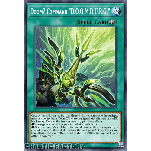 DOOD-EN058 DoomZ Command D.O.O.M.D.U.R.G. Super Rare 1st Edition NM