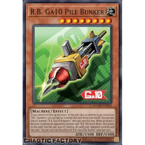 DOOD-EN092 R.B. Ga10 Pile Bunker Super Rare 1st Edition NM