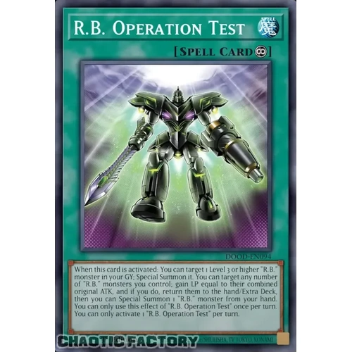 DOOD-EN094 R.B. Operation Test Super Rare 1st Edition NM