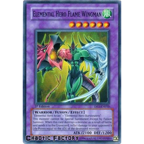 Elemental Hero Flame Wingman - DP1-EN010 - Super Rare 1st Edition NM