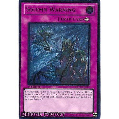 Ultimate Rare - Solemn Warning - DREV-EN077 1st Edition NM