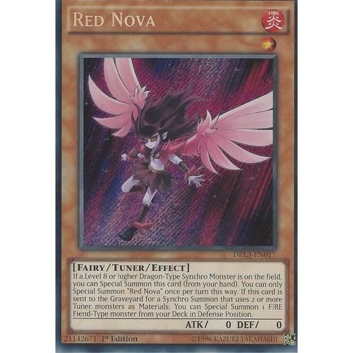 DRL3-EN017 Red Nova Secret rare 1st Edition NM