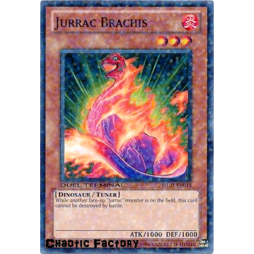 Yugioh DT03-EN015 Jurrac Brachis Duel Terminal Normal Parallel Rare 1st Edition NM