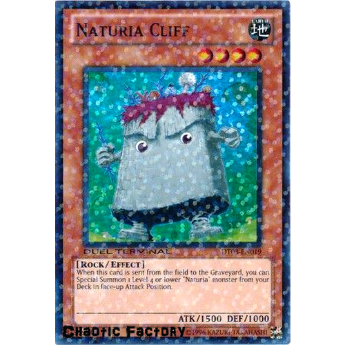 Yugioh DT03-EN019 Naturia Cliff Duel Terminal Super Parallel Rare 1st Edition NM