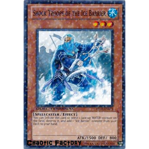 Yugioh DT03-EN025 Shock Troops of the Ice Barrier Duel Terminal Normal Parallel Rare 1st Edition NM