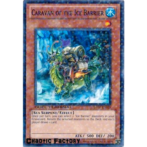 Yugioh DT03-EN028 Caravan of the Ice Barrier Duel Terminal Normal Parallel Rare 1st Edition NM