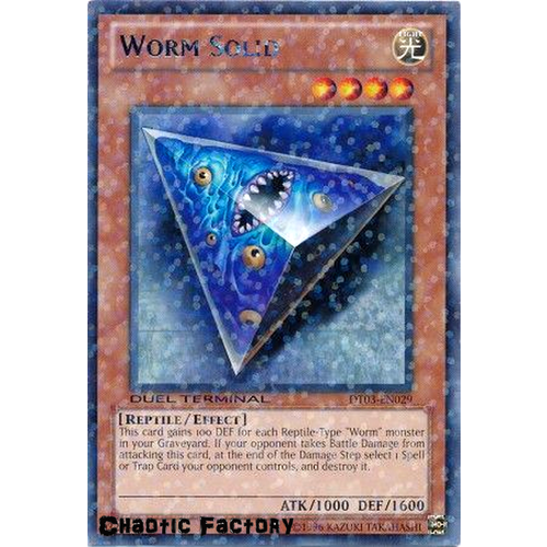 Yugioh DT03-EN029 Worm Solid Duel Terminal Rare Parallel Rare 1st Edition NM