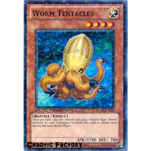 Yugioh DT03-EN030 Worm Tentacles Duel Terminal Normal Parallel Rare 1st Edition NM