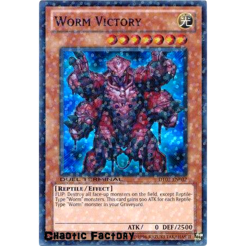 Yugioh DT03-EN032 Worm Victory Duel Terminal Super Parallel Rare 1st Edition NM