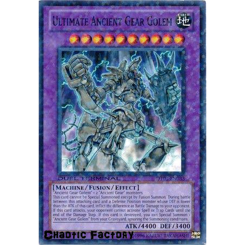 Yugioh DT03-EN033 Ultimate Ancient Gear Golem Duel Terminal Normal Parallel Rare 1st Edition NM