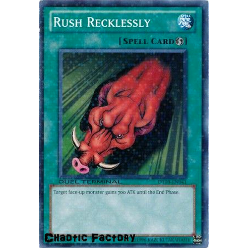 Yugioh DT03-EN041 Rush Recklessly Duel Terminal Normal Parallel Rare 1st Edition NM