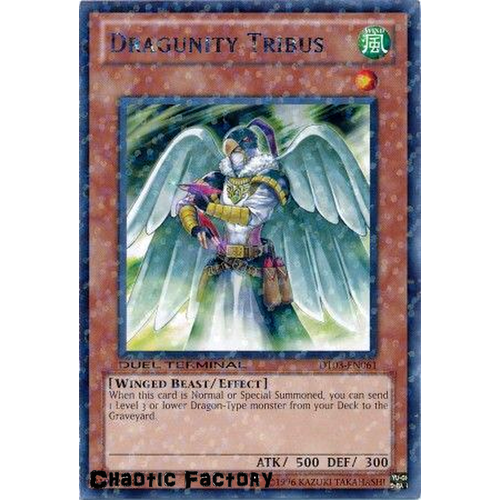 Yugioh DT03-EN061 Dragunity Tribus Duel Terminal Rare Parallel Rare 1st Edition NM