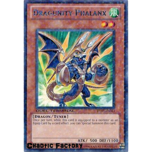 Yugioh DT03-EN063 Dragunity Phalanx Duel Terminal Rare Parallel Rare 1st Edition NM