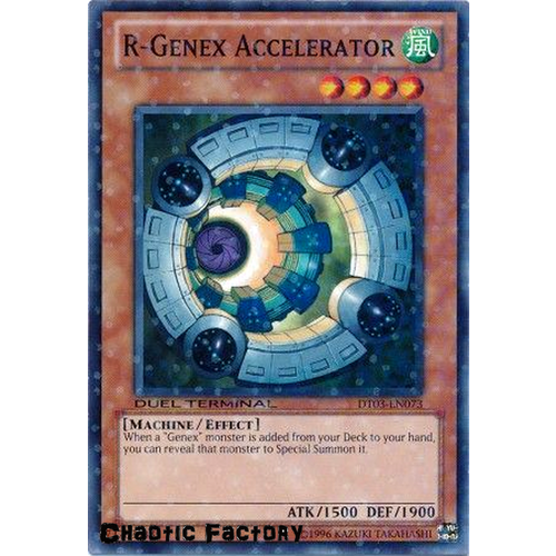 Yugioh DT03-EN073 R-Genex Accelerator Duel Terminal Normal Parallel Rare 1st Edition NM