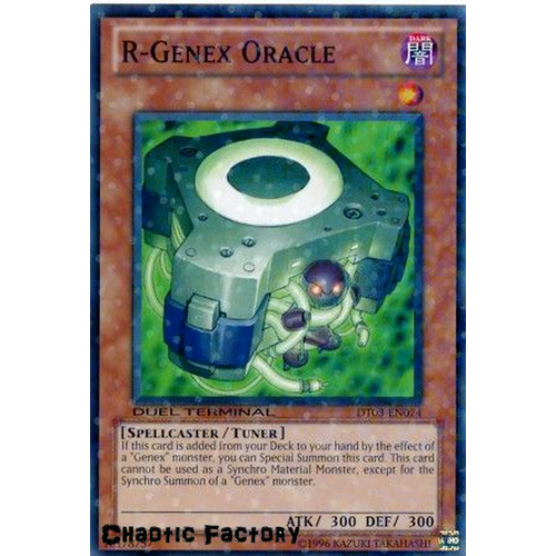 Yugioh DT03-EN074 R-Genex Oracle Duel Terminal Normal Parallel Rare 1st Edition NM