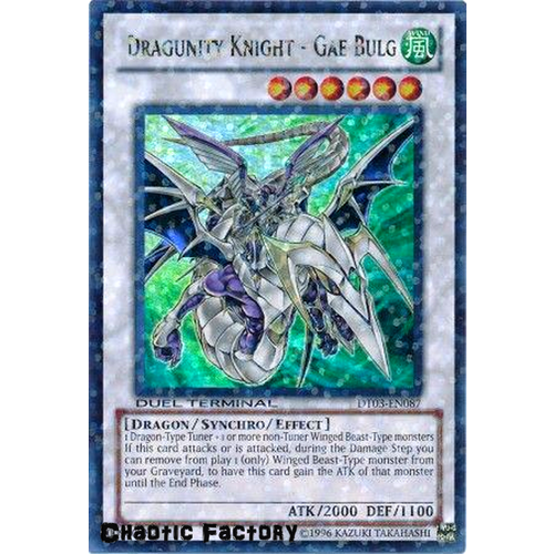 Yugioh DT03-EN087 Dragunity Knight - Gae Bulg Duel Terminal Ultra Parallel Rare 1st Edition NM