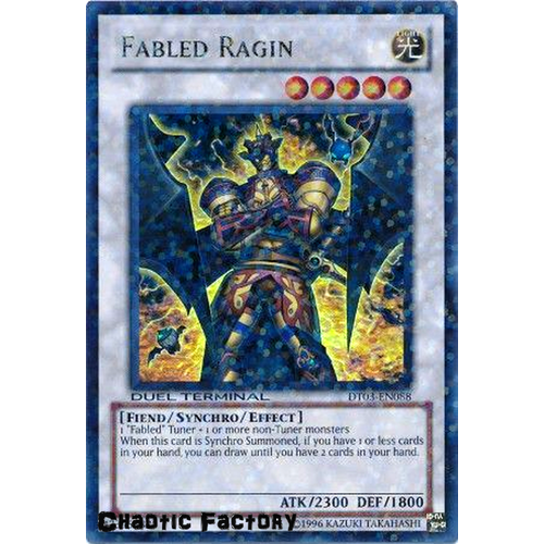 Yugioh DT03-EN088 Fabled Ragin Duel Terminal Ultra Parallel Rare 1st Edition NM