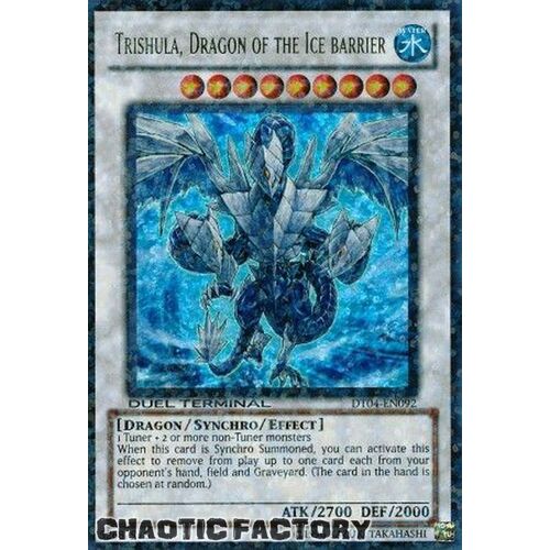 Trishula, Dragon of the Ice Barrier - DT04-EN092 - Ultra Parallel Rare NM