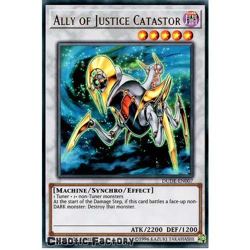 DUDE-EN007 Ally of Justice Catastor Ultra Rare 1st Edition NM