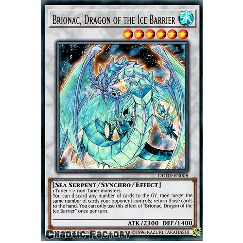 DUDE-EN008 Brionac, Dragon of the Ice Barrier Ultra Rare 1st Edition NM