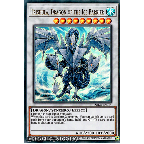 DUDE-EN014 Trishula, Dragon of the Ice Barrier Ultra Rare 1st Edition NM