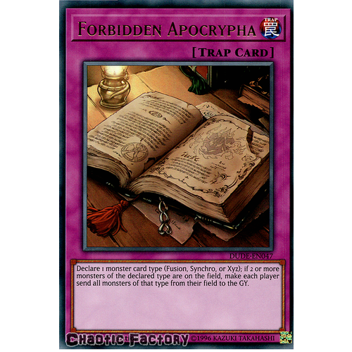 DUDE-EN047 Forbidden Apocrypha Ultra Rare 1st Edition NM