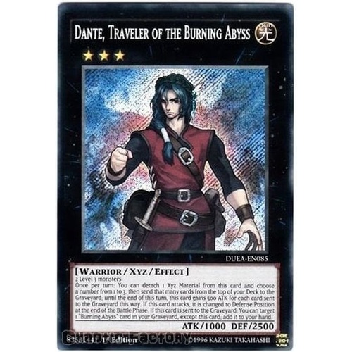 DUEA-EN085 Dante, Traveler of the Burning Abyss Secret Rare 1st Edition NM