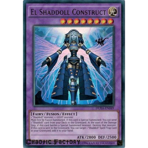 YuGiOh El Shaddoll Construct - DUEA-EN049 - Ultra Rare 1st Edition NM